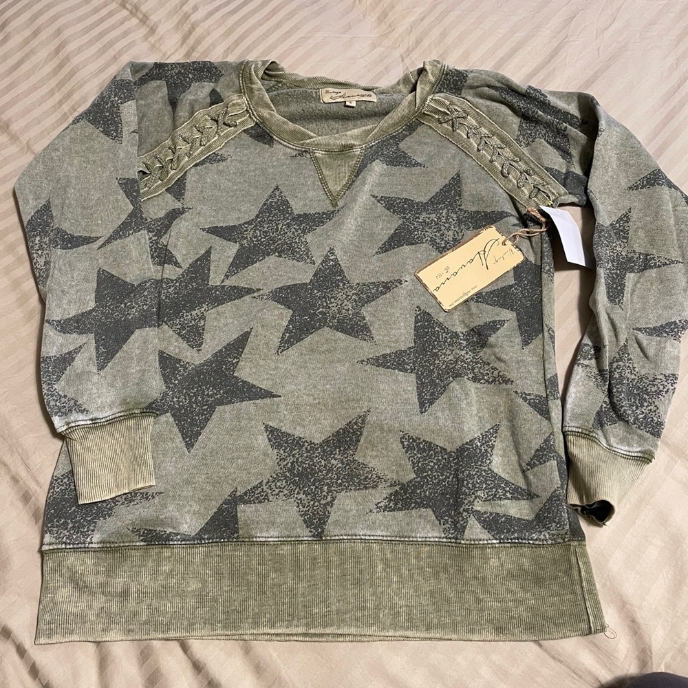 NWT Vintage Havana star sweatshirt Small